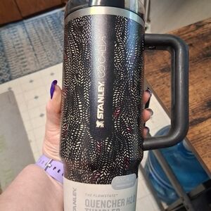 Stanley Black with Subtle Red And White Accent Quencher H2.0 30 oz. Tumbler